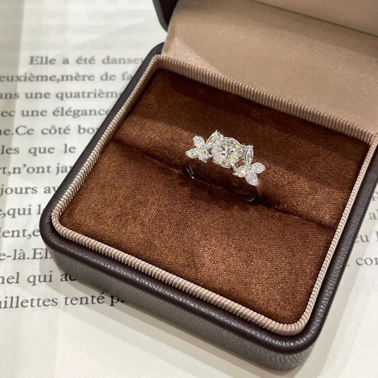 

Настраиваемое обручальное кольцо из золота 14/18 карат с выращенным в лаборатории бриллиантом 1 карат в форме бабочки для женщин, с сертификатом