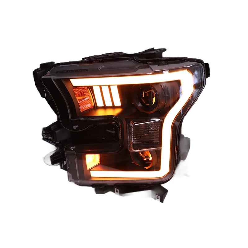 

Modified Headlights For Ford F150 2015-2017 Halogen Lens Headlamp Headlamp Assembly