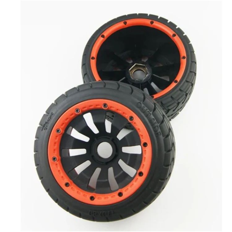 170mm Front Rear On Road Belted Tire wheel set For 1/5 rc car  Baja 5b