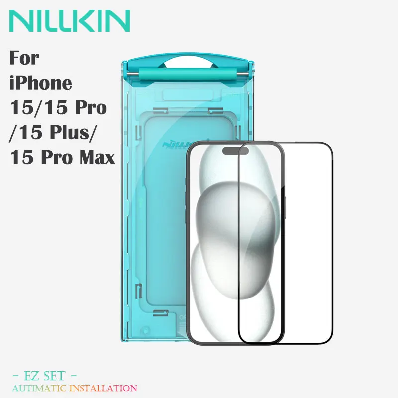 

NILLKIN Tempered Glass Screen Protector For iPhone 15/15 Plus/15 Pro/15 Pro Max, Easy Installation, Large Screen View HD Film