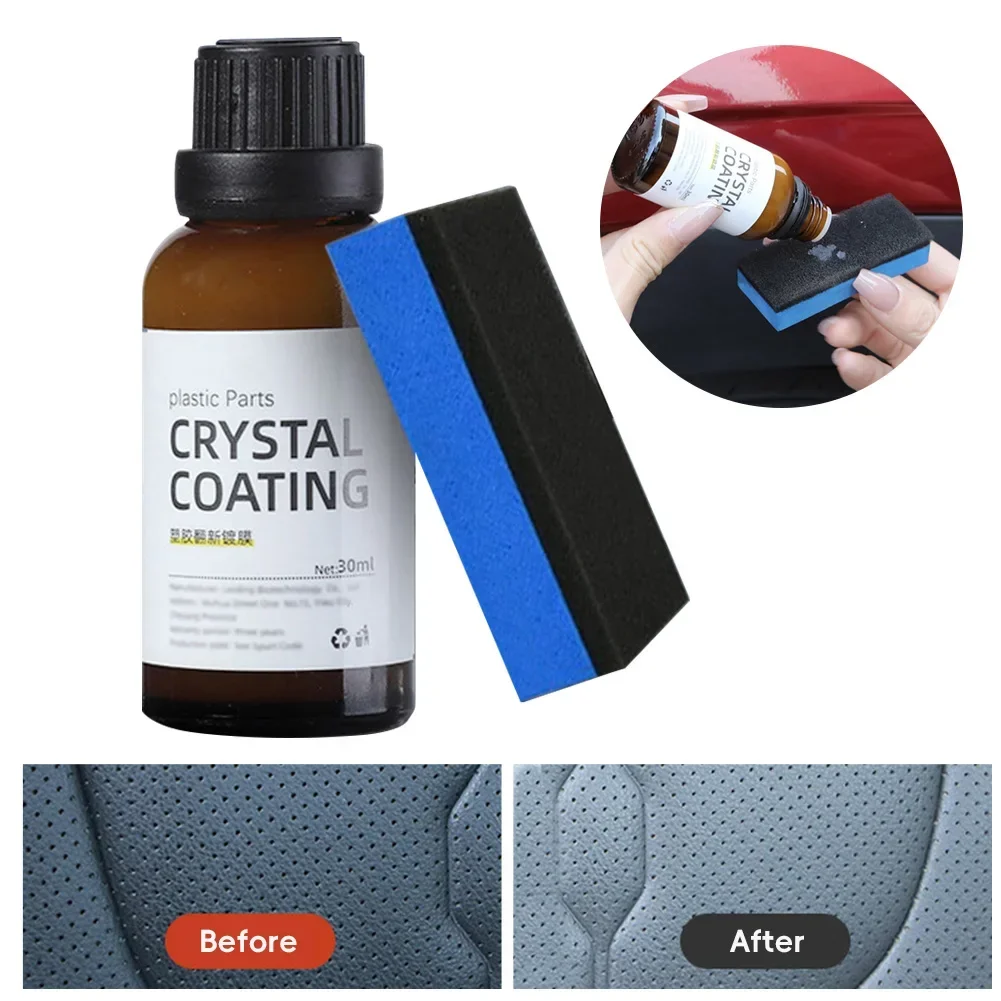 2024 New Crystal Coating Plastic Auto Restorer Plastic Parts Crystalline Coating for Instrument Door Panels Door Frames Pedals