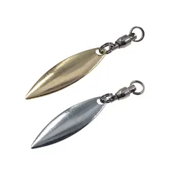 10pcs Willowleaf Blades Spinner Bait Fishing Lure Accessories Ball Bearing Swivels Lure for Spinnerbait Buzzbait Bass Lure