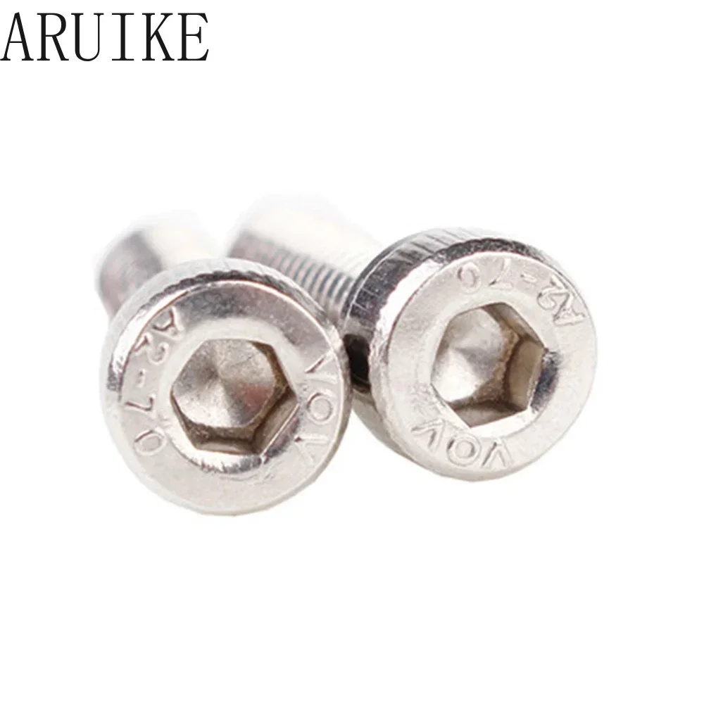 10pcs/Lot Metric Thread DIN912 M12x70 mm M12*70  304 Stainless Steel Hex Socket Head Cap Screw Bolts