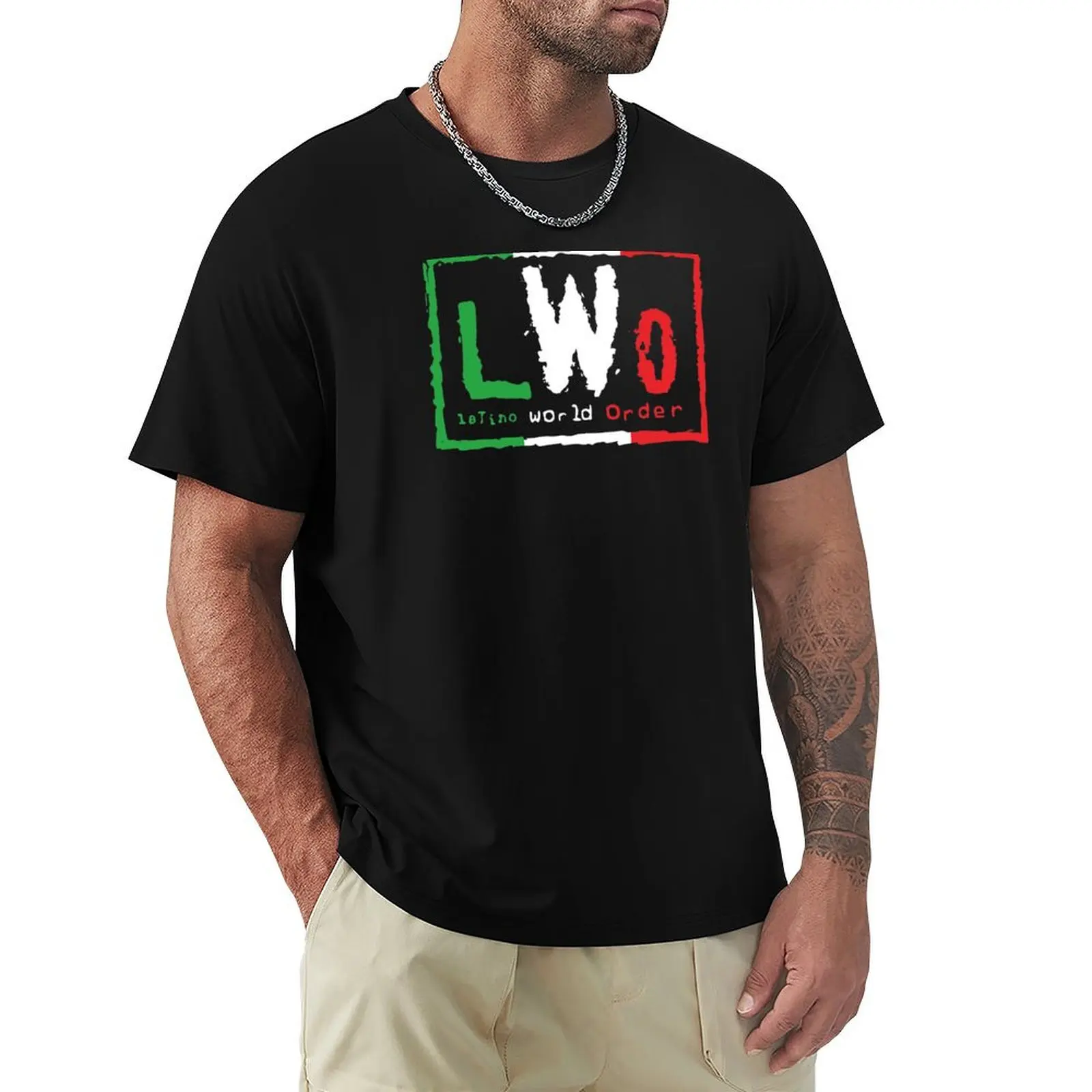 latino heat Guerrero LWO Latino World Order T-Shirt Plus Size Street Style Tee