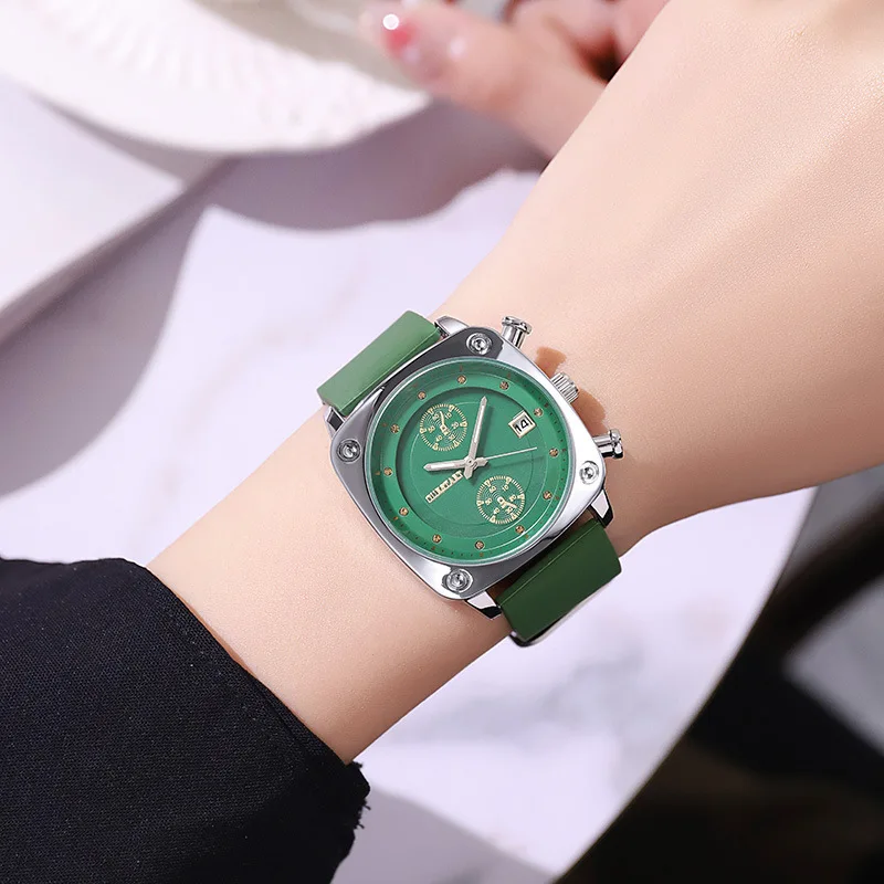 Fashion Simple Women Quartz Watches Minimalist Design Silicone Strap Wristwatch Big Dial Women's Montre Relógio Feminino