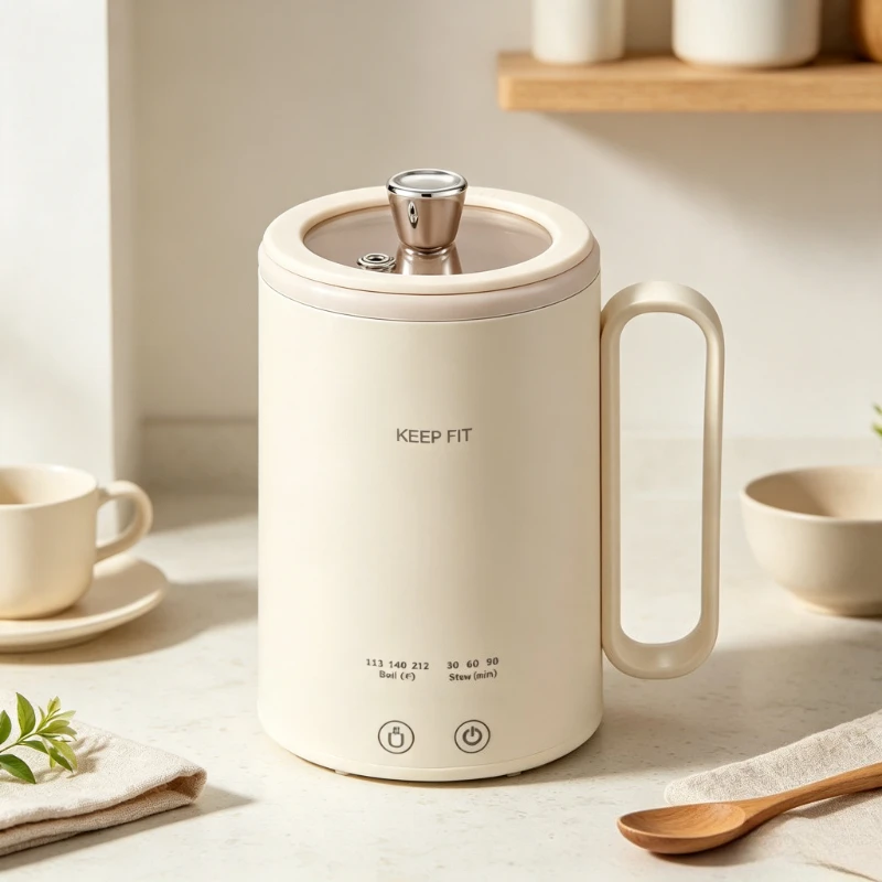 Unisex Portable Mini Electric Tea Kettle Cup, Timer Stewing Water Kettle for Health, Cook Multi-Function Durable Anti-Corrosion