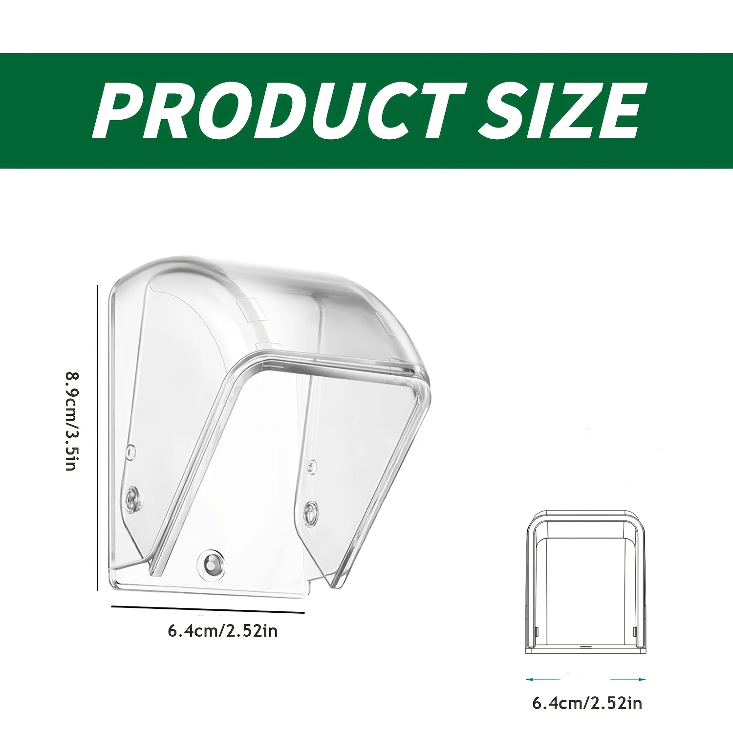 Self-adhesive Flip Top Clear Doorbell Cover Plastic Waterproof Protective Case for Wireless Doorbell Button Door Camera Outdoor
