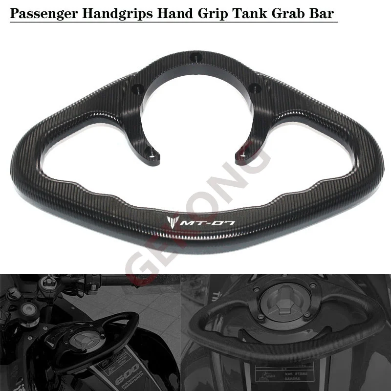 MT-07 LOGO Fit For MT07 MT 07 2014-2017 New High Quality Motorcycle CNC Passenger Handgrips Tank Grab Bar Handles Armrest