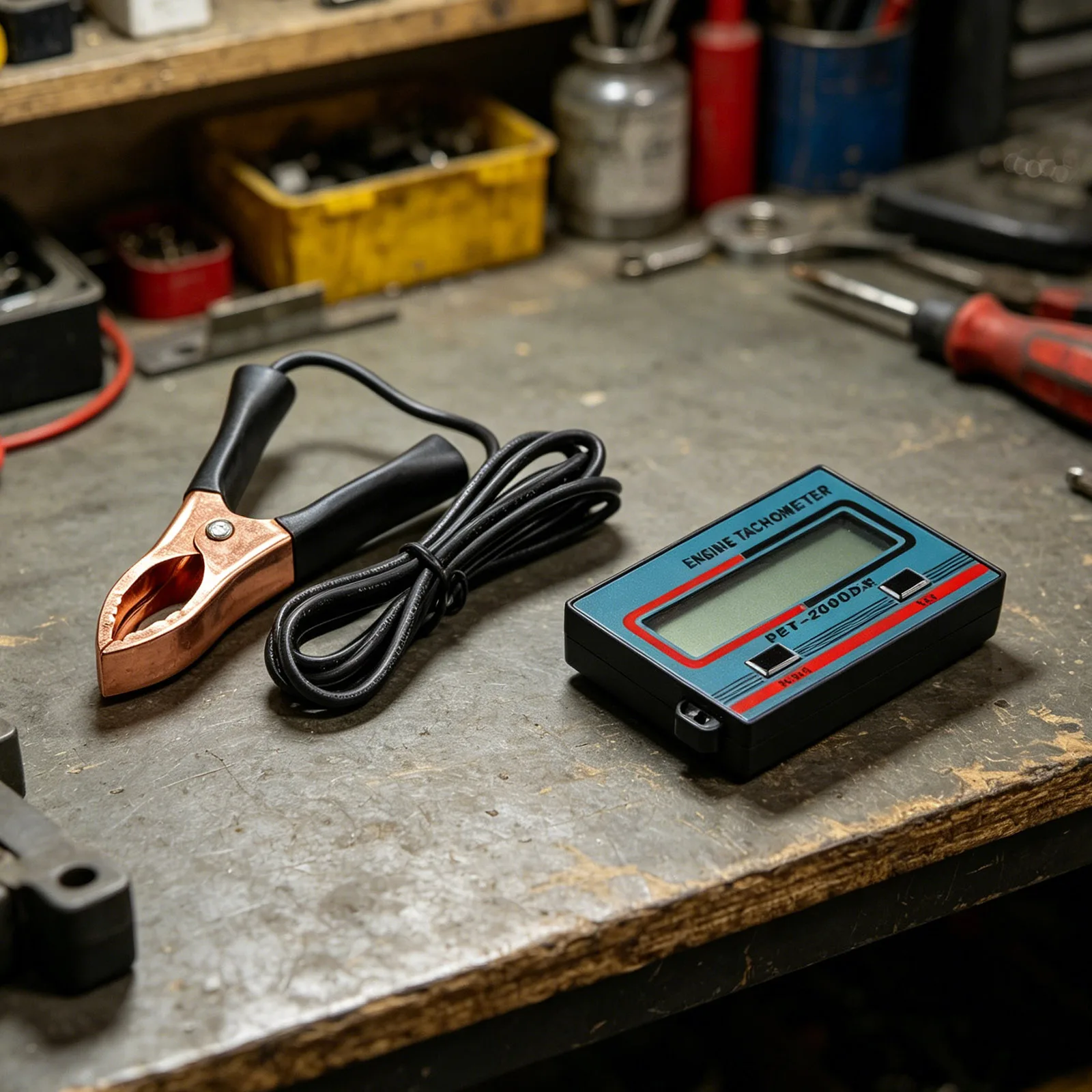 Handheld Tachometer Digital Tachometer Engine RPM Measurement Built-in Battery Automotive Engine RPM Measurement Tool