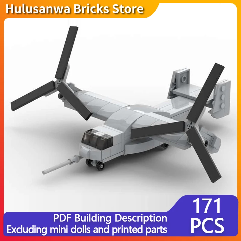 

V-22 Osprey, модель военного вертолета MOC, строительные кирпичи, военное оборудование, модульные технологии, подарки, праздник, сборка, детские игрушки