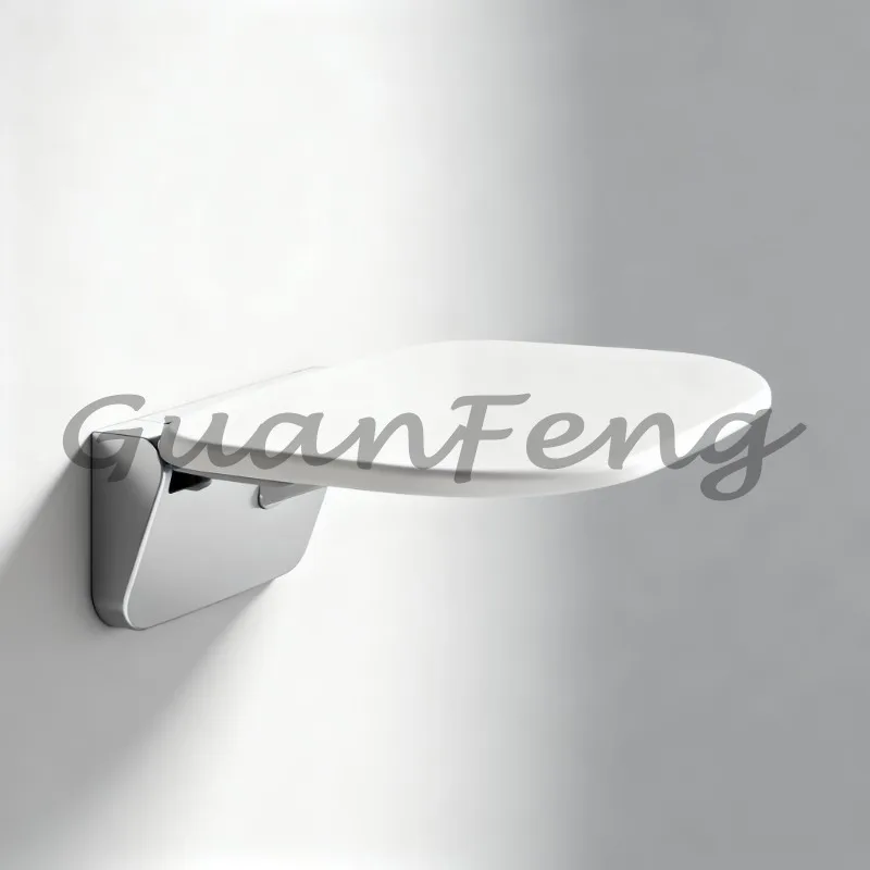 Wall-Mounted Folding Stool, Bathroom Bath Seat, Foldable Shoe Changing Stool for Entrance & Shower