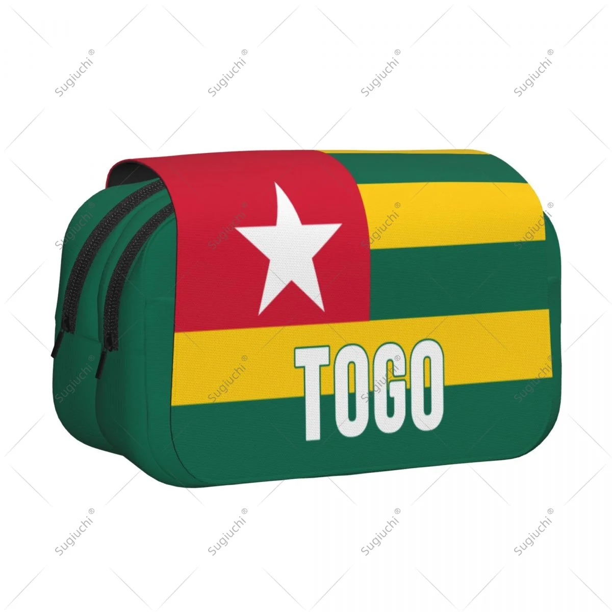 Pencil Case Scissors Bags 3D Togo Flag Double-layer Oxford Cloth Stationery Storage Pen Box Case