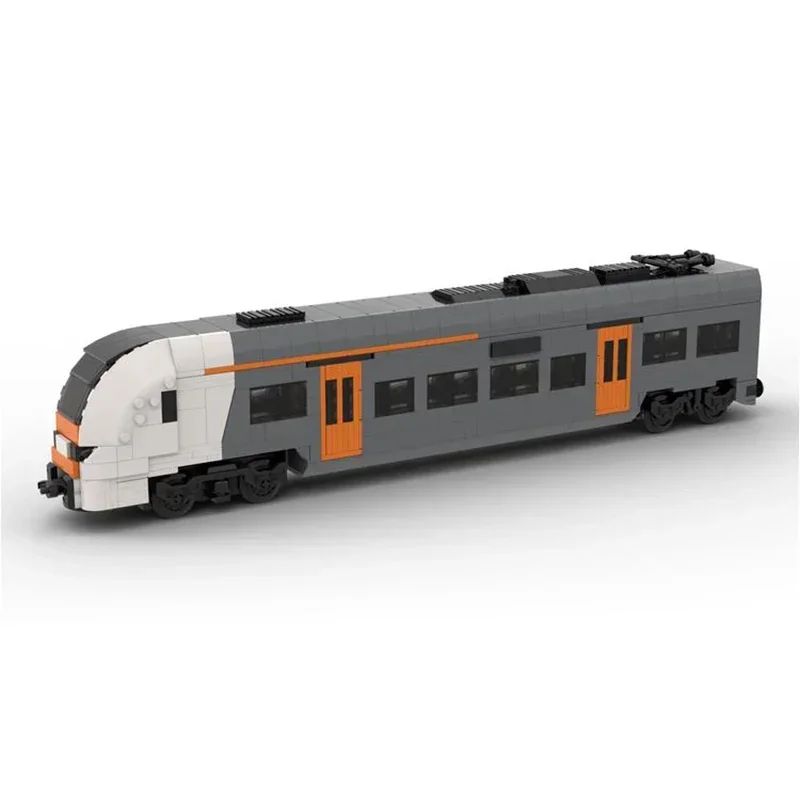 Treno da cidade modelo moc tijolos de construção rrx Ruhr express locomotiva tecnologia blocos modulares presente brinquedos natal diy conjuntos montagem