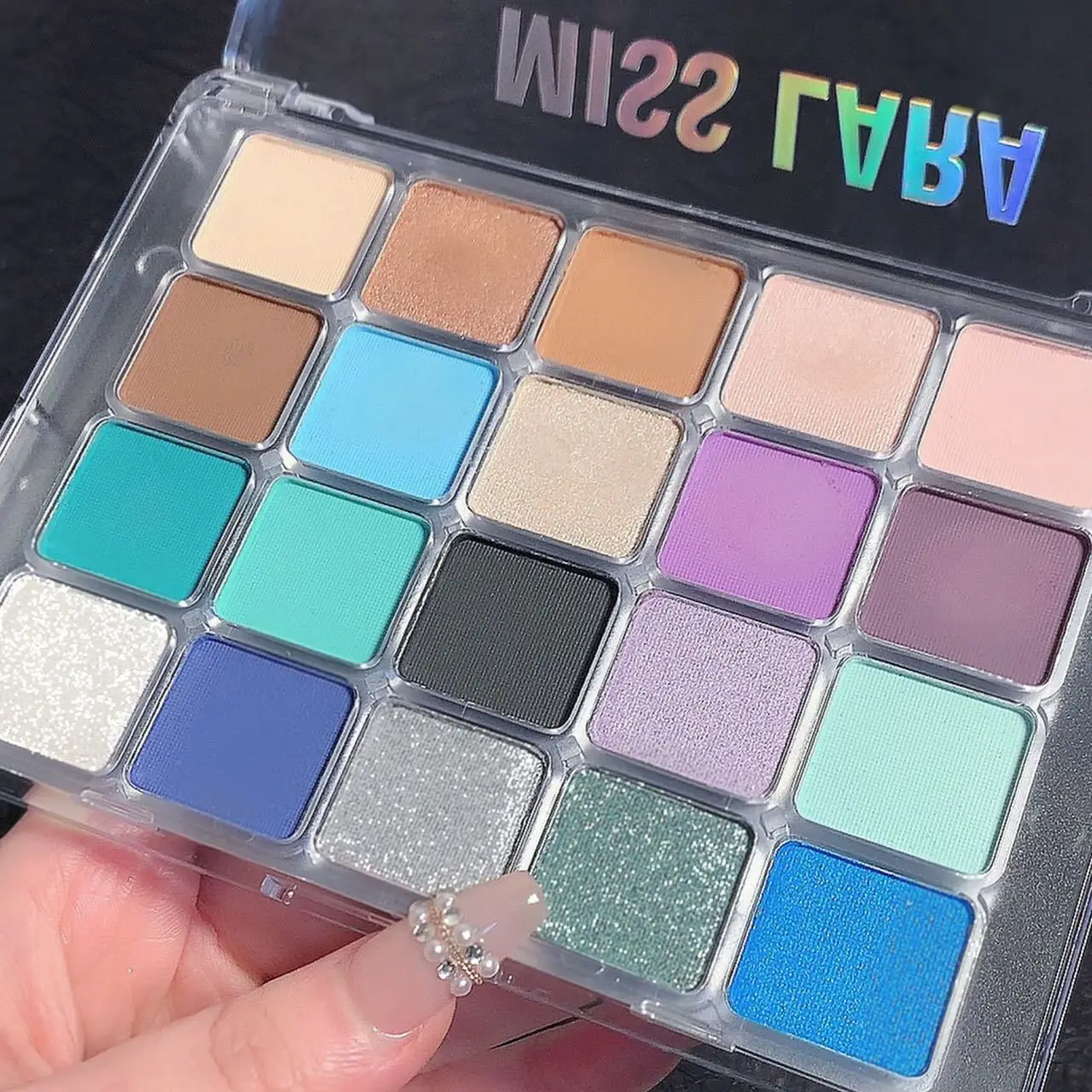 Paleta de sombras de ojos de 20 colores, pigmento de sombra de ojos de larga duración, mate, verde, púrpura, Nacarado, maquillaje de ojos coreano, cosméticos para mujeres