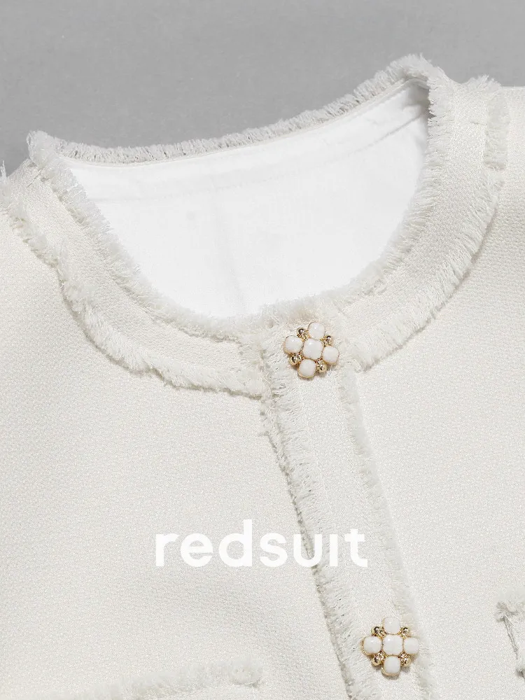 New Handmade tassel~Classic exquisite short sleeved thin jacket round neck top Custom Sizes