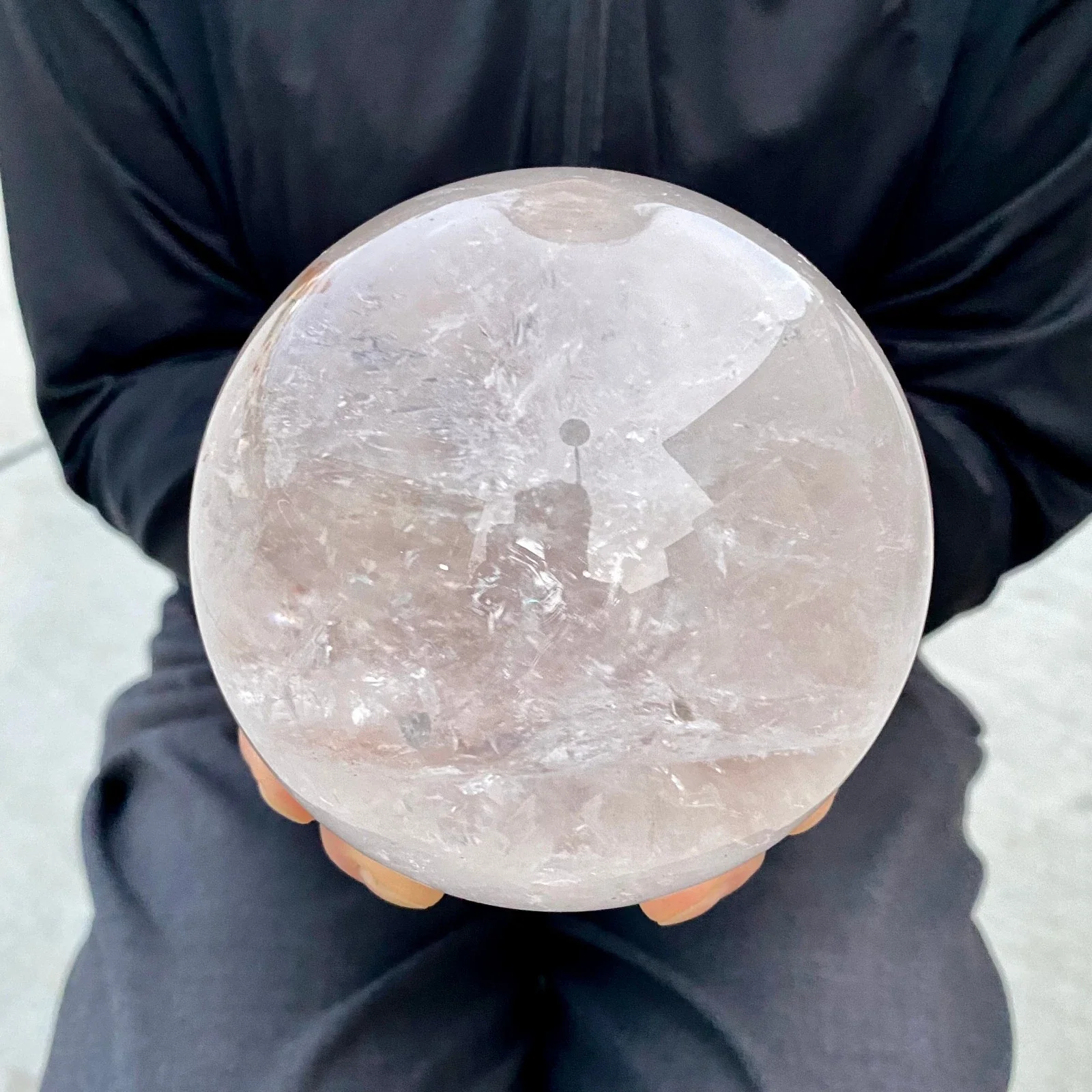 Natural White Quartz Crystal Balls,Crystal Repair Balls,Mineral Spiritual Healing Crystal Balls,Have Ore Caves And Ore Trace