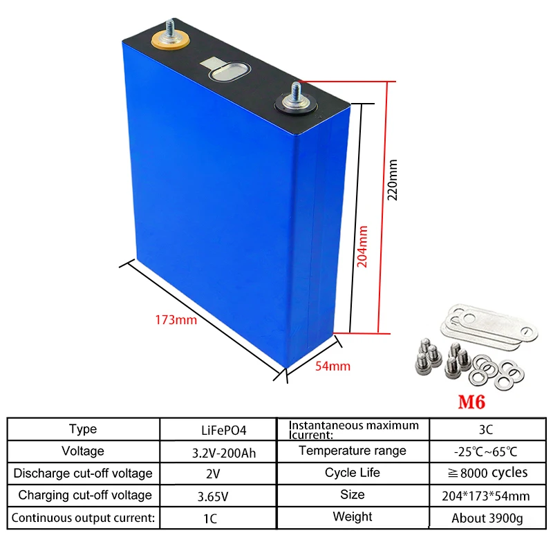 3.2V 200Ah 220Ah 240Ah Lifepo4 Battery Grade A Rechargeable Lithium Iron PhosphateSuitable for Duty Free Golf Vehicles and Boats