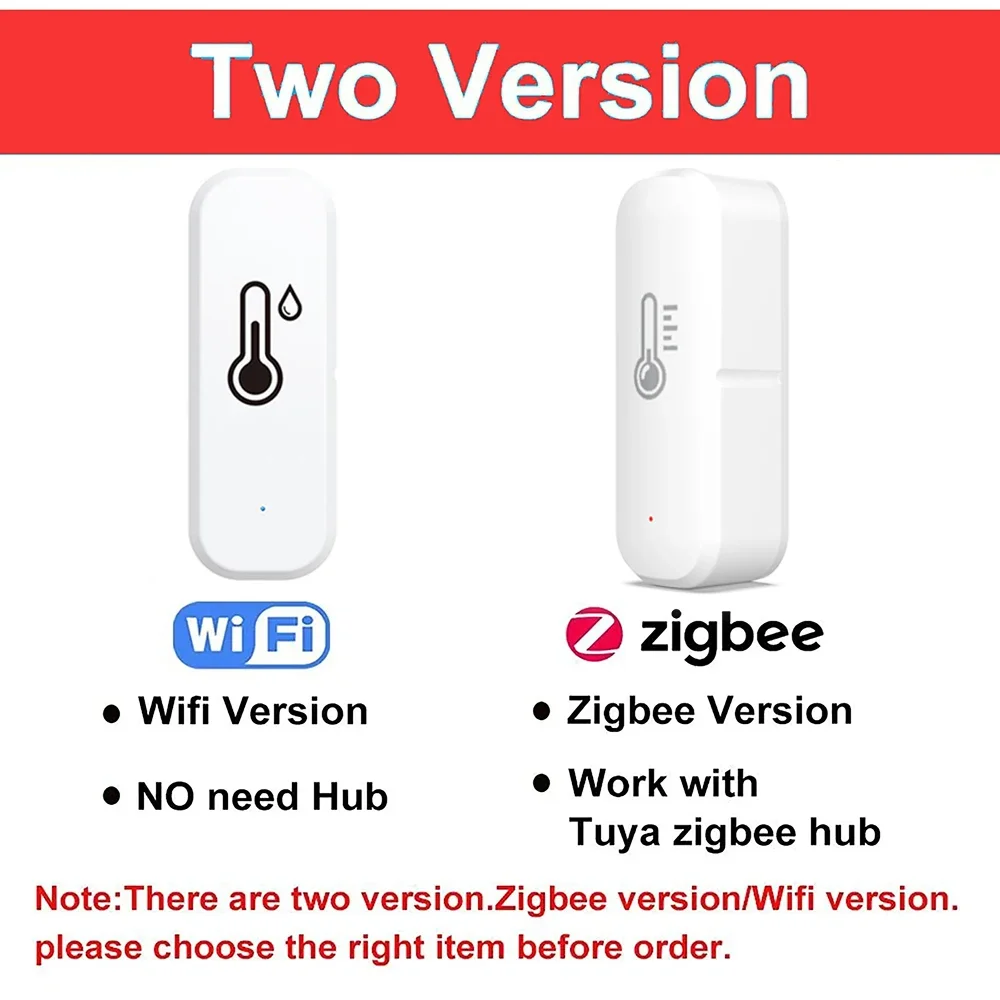 Imagem -02 - Tuya Zigbee-sensor de Temperatura e Umidade Wifi Aplicativo Smart Life Monitor Remoto Higrômetro Interno Funciona com Alexa Google Home