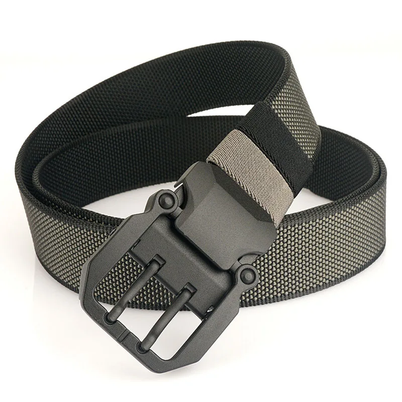 New Rotating Double Needle Double Sided Nylon Belt Casual Versatile Woven Chain Belts