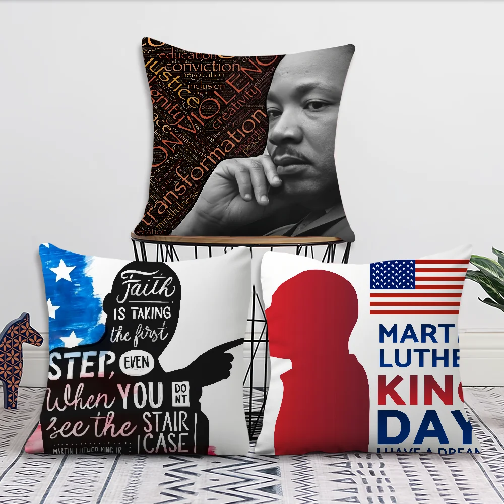 Comfortable soft Pillow Case for Sofa Living Room Home office M-MLK M-Martin Luther King Decor and Protective Covers