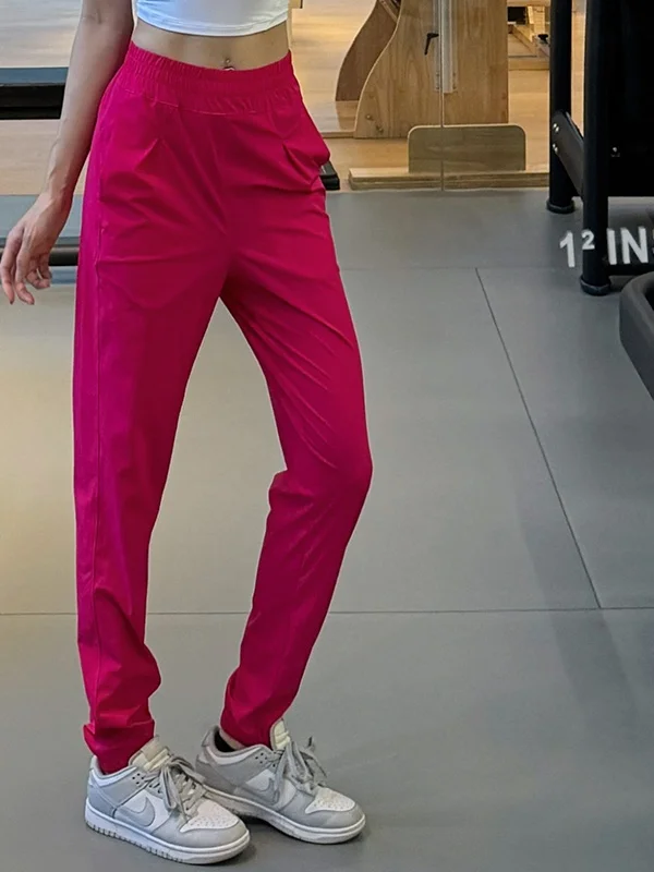 Sporthose mit hoher Taille für Damen, lässig, atmungsaktiv, Fitn-Training, Yoga, Pilates, eng, Qui-Dry, Bare Sensation, Bündchenhose