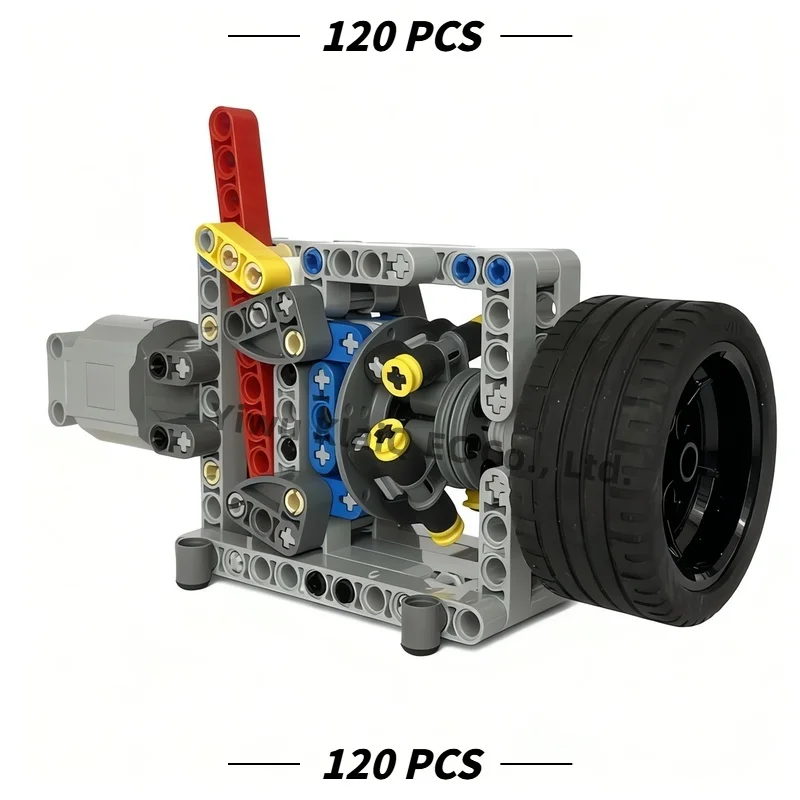 MOC Heavy Duty Clutch Gear Mechanism Module Building Blocks 120Pcs, Power Transmission Parts Bricks Adults