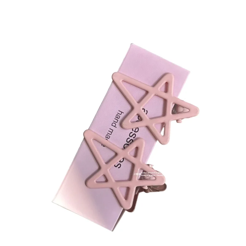 

Dopamine colored star hair clip, female side bangs hair clip, forehead hair clip, duckbill clip, cute children's headwear