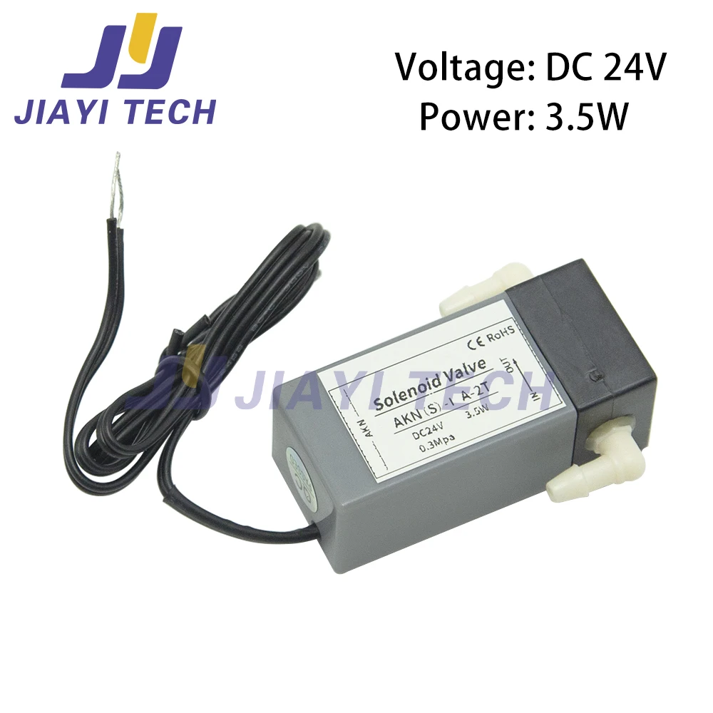 1Pc 24V DC 3.5W 2 -Way Solenoid Valve For Flora Gongzheng Wit-Color Inkjet Printer 0.3Mpa
