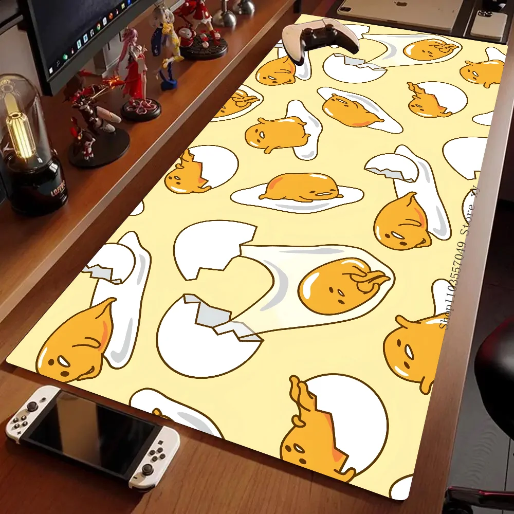 Yellow Cartoon G-Gudetama Mousepad Large Gaming Mouse Pad LockEdge Thickened Computer Keyboard Table Desk Mat