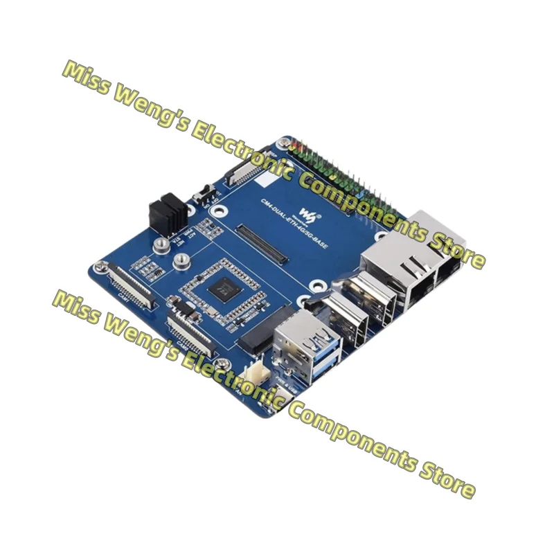 RPi CM4 Core Base IoT Module Dual Gigabit Ethernet Port 5G/4G Expansion Board CM4-DUAL-ETH-4G/5G-BASE CM4-DUAL-ETH-4G/5G-BOX