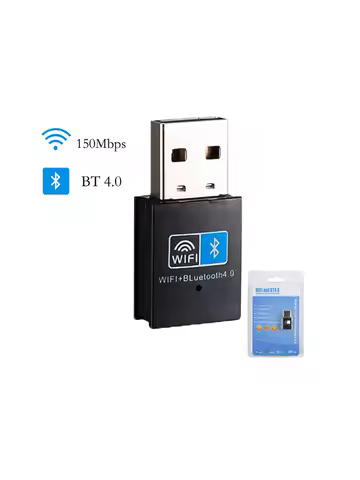 150Mbps WiFi Bluetooth Wireless Adapter Usb Wifi Adapter 2.4G Bluetooth 4.0 Dongle Network Card RTL8723BU for Desktop Laptop PC