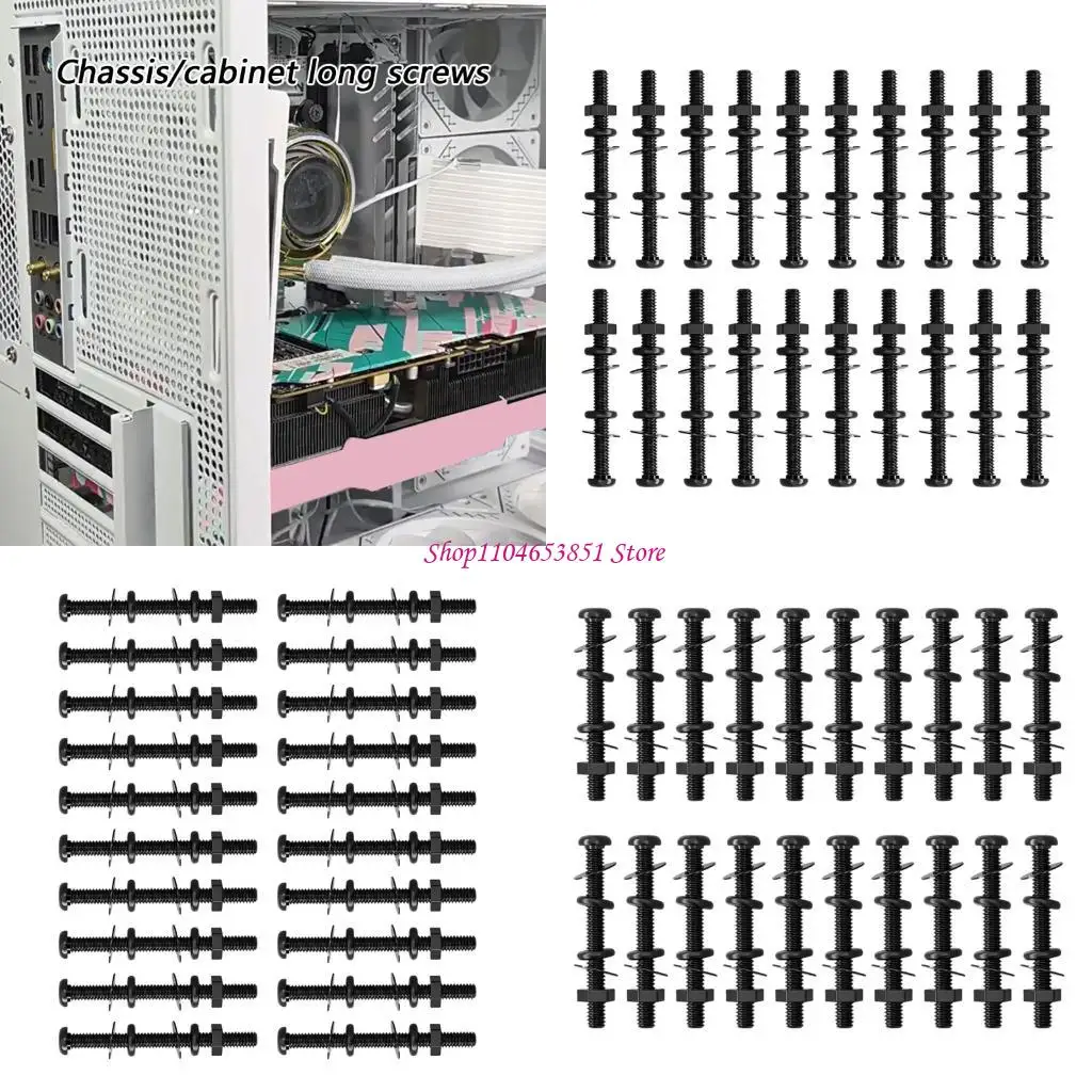High Strength Aluminum Long Screw 35/40/50/60mm For PC Case Mounting Hardware Mount Screw Video Card Cooling Radiator