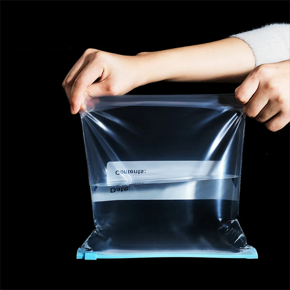 Fresh-keeping Bag Bottom Widening Antibacterial Ldpe Kitchen Tools Zipper Bag Strong Tensile Strength Vacuum Bag Vegetable Bag