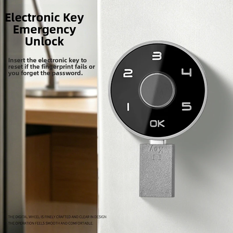 Zinc Alloy for Smart Fingerprint Cabinet Lock for Compatible with For tuya App for Remote Control Password and Biometric