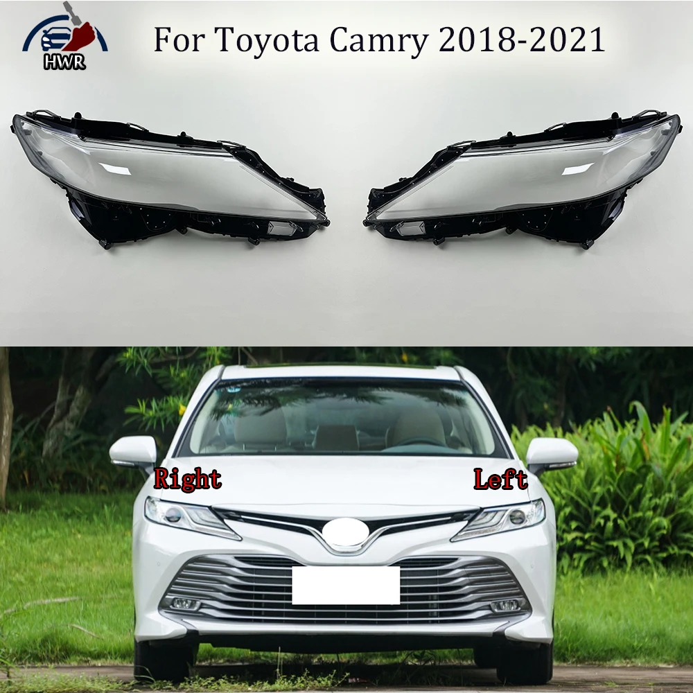 

For Toyota Camry 2018-2021 High Car Front Headlight Cover Auto Headlamp Lampshade Lampcover Head Lamp light Lens Shell Caps