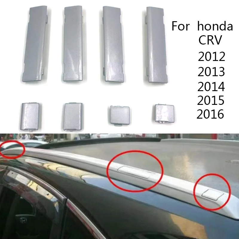 

8PCS set Baggage Rack Cover Silver car roof rack replacement parts Top rack trim cover Honda CRV CR-V 2012 2013 2014 2015 2016