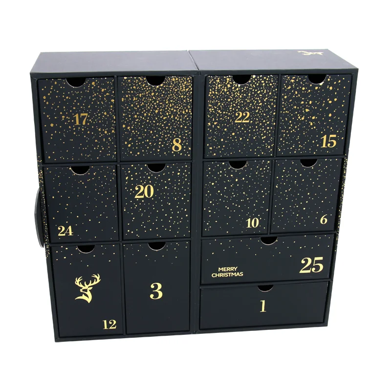 Customized productCustom Empty Cardboard Paper Mystery boxes Gift Beauty Cosmetic set packaging and Countdown Advent C