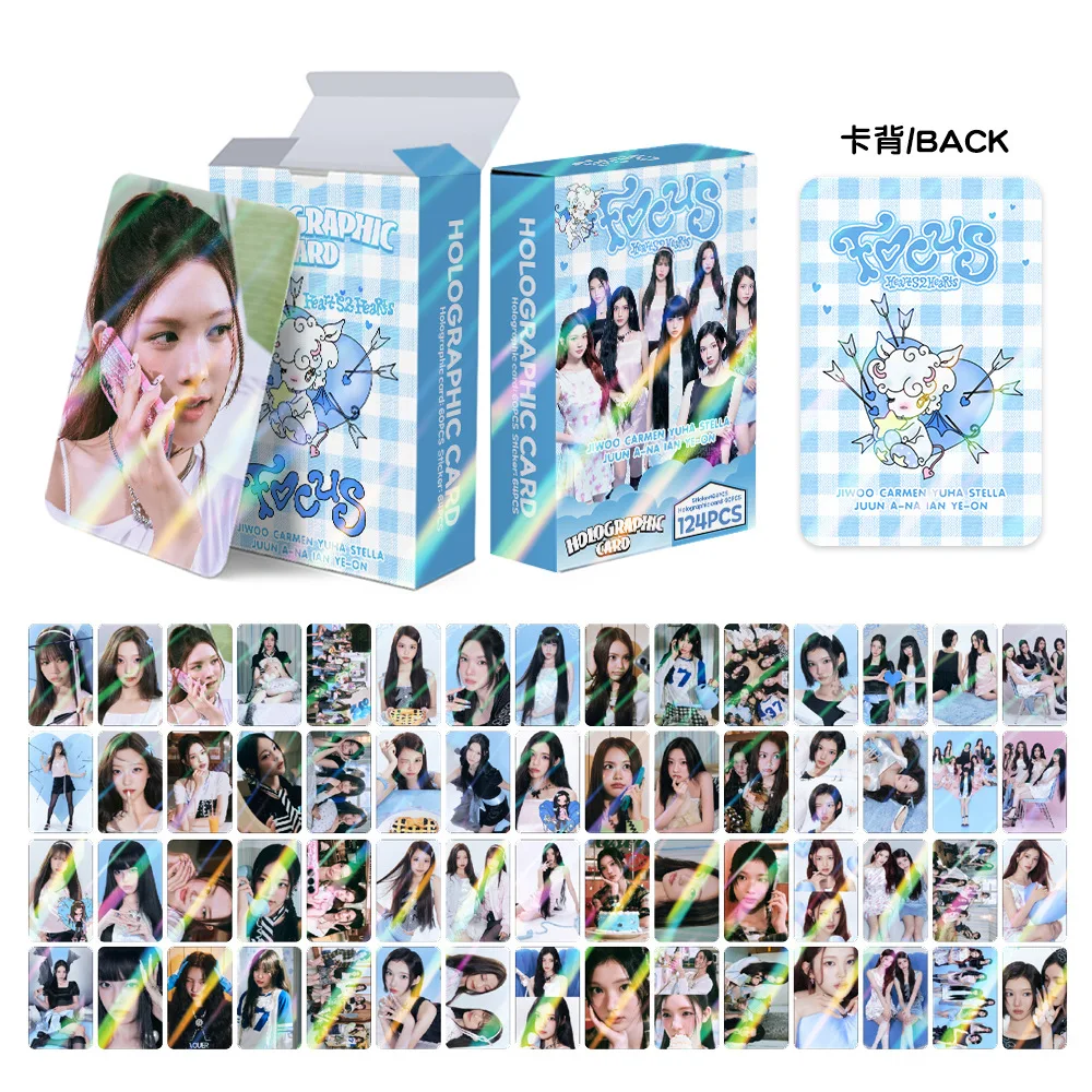 124-pecas-conjunto-hearts2hearts-Idolo-novo-Album-cartoes-lomo-a-laser-impressao-hd-photocards-adesivo-jiwoo-carmen-yuha-stella-juun-presentes-para-fas