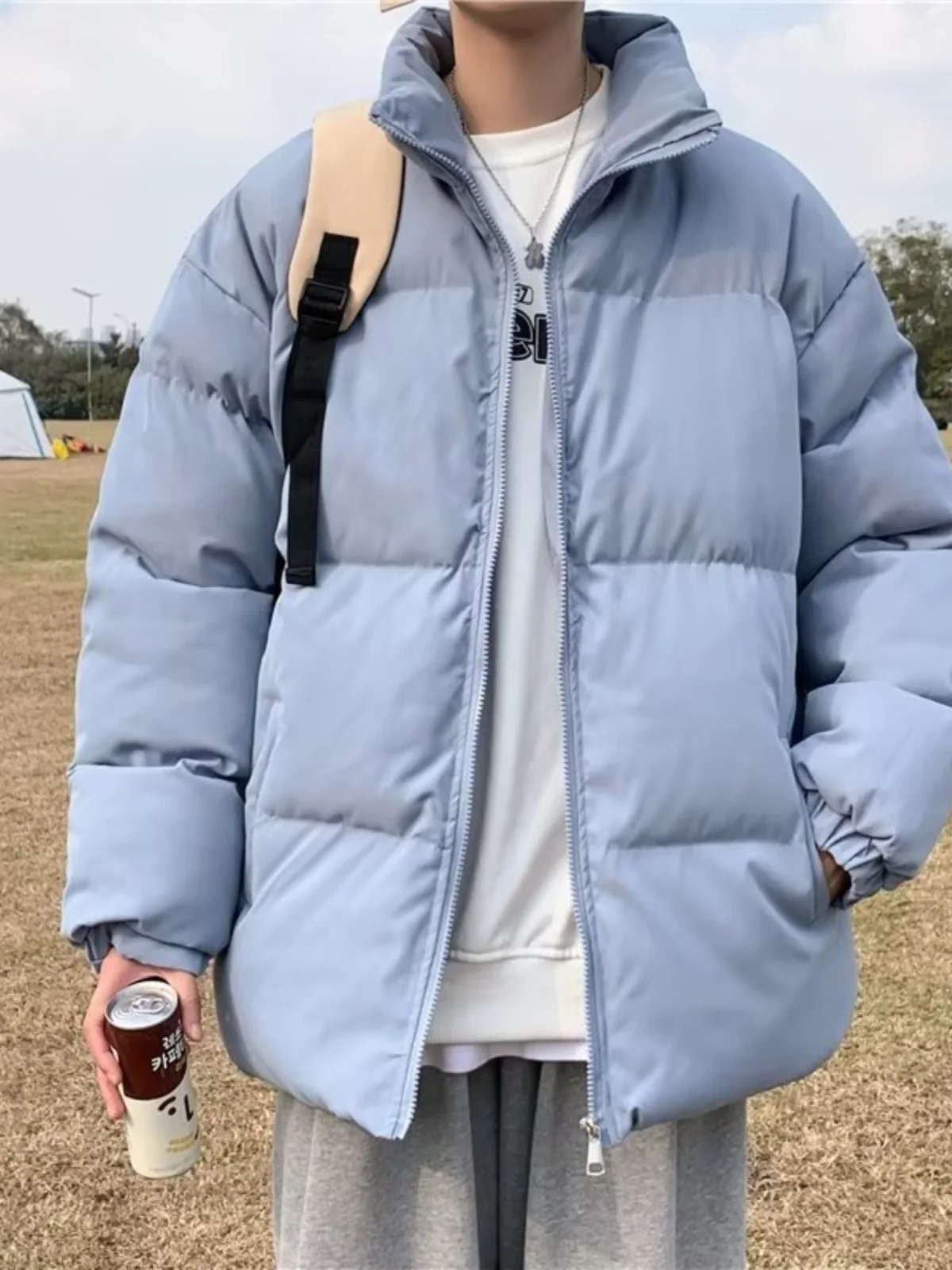 

Зимняя хлопковая куртка из хлопка с воротником из Гонконга, свободная корейская версия INS, модный бренд, универсальный парный хлеб...