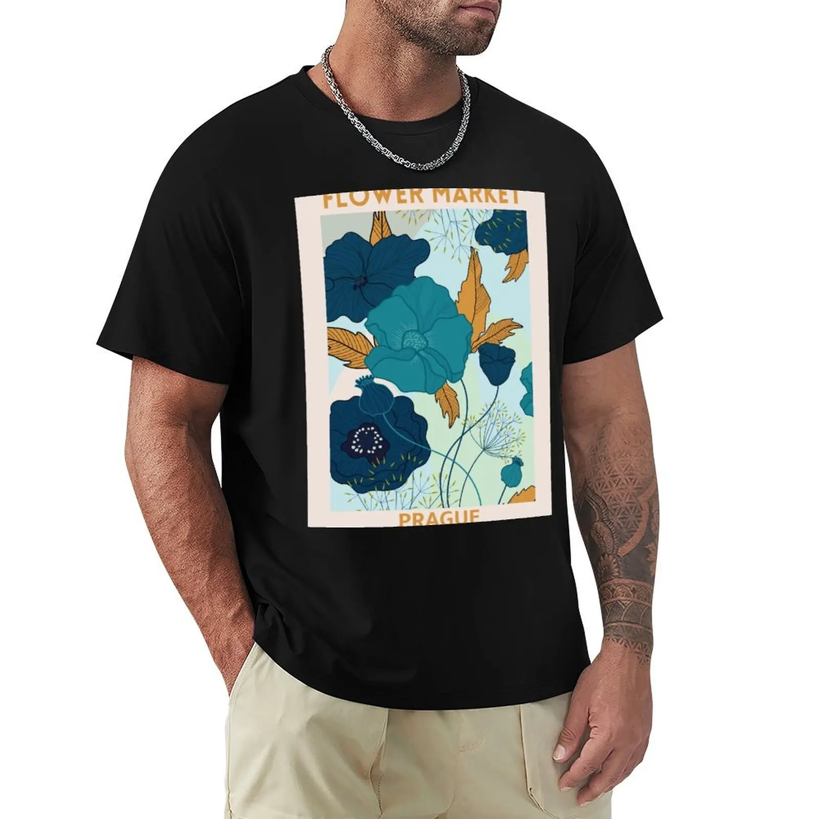 

Flower Market T-Shirt vintage graphic tee Short sleeve tee Men's t shirts