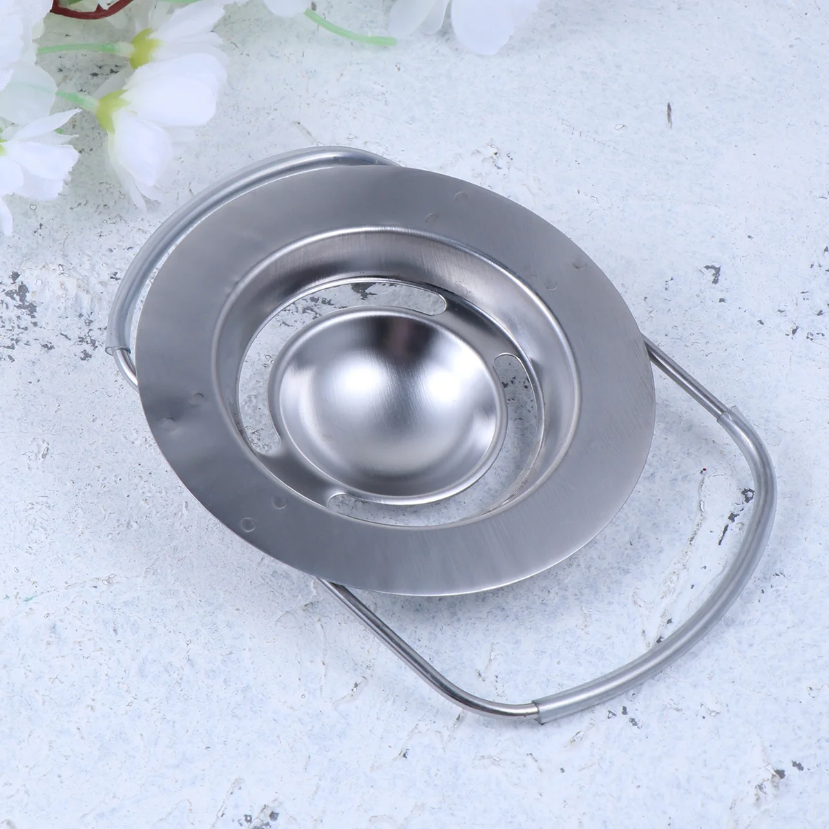 

Stainless Steel Egg Separator Extractor White Yolk Filter Kitchen Gadget for Cooking Baking Premium 304 Strainer Non-Sticky Easy