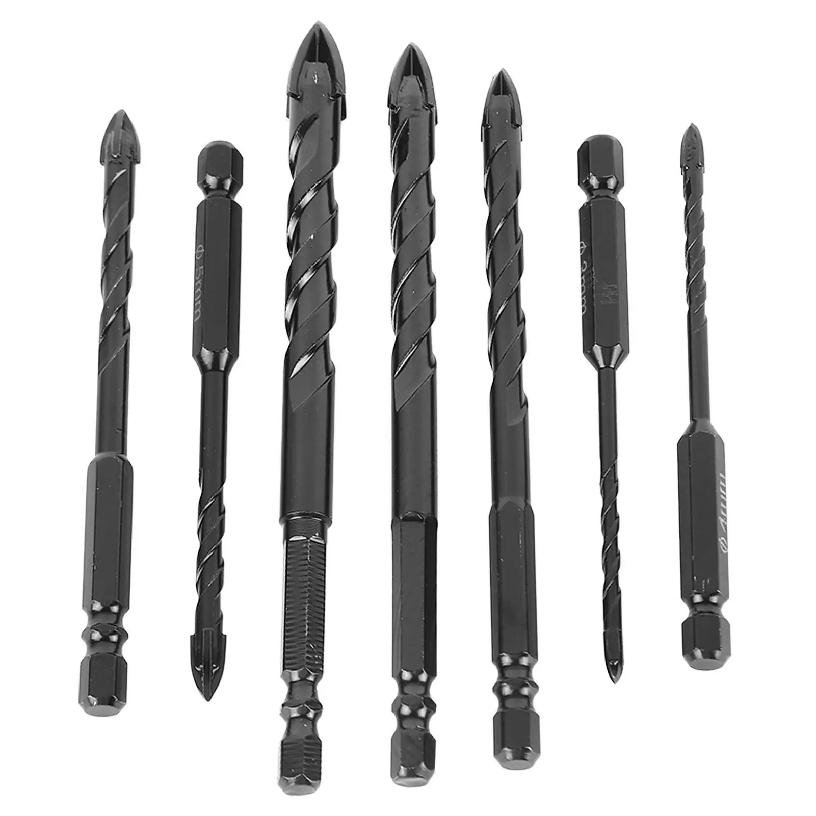 

Masonry Drill Bit Set Hex Shank Multiple Sizes Wear Resistant Alloy Professional for furniture Processing