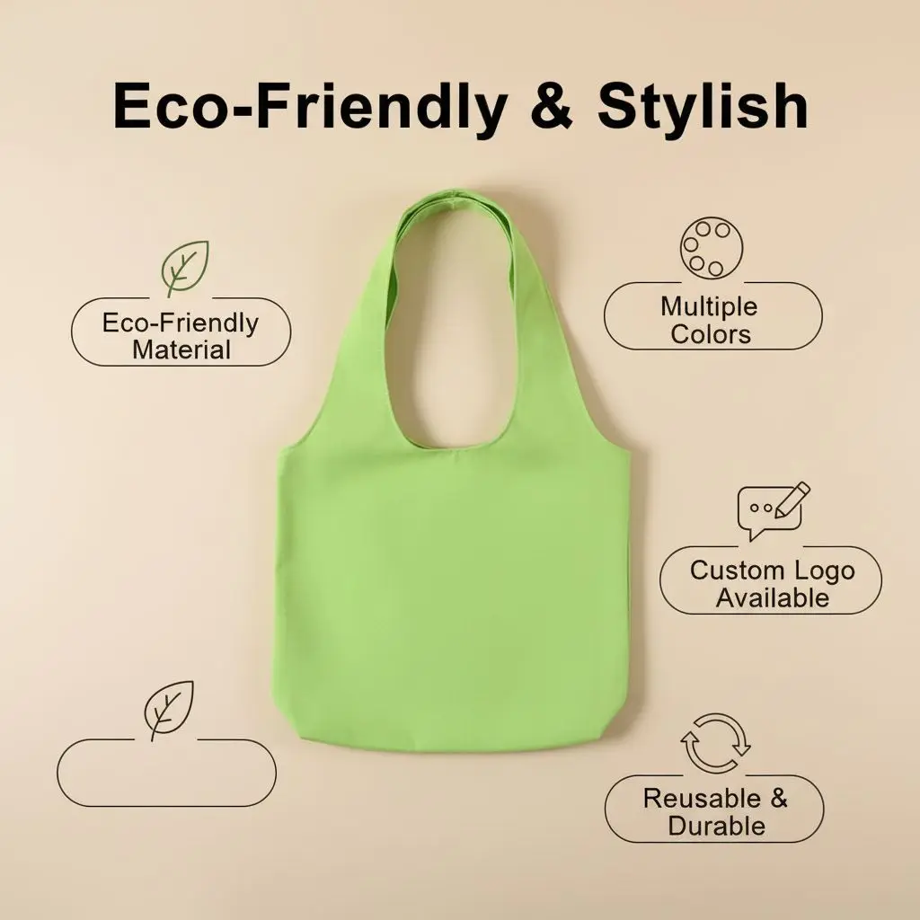 Customizable Canvas Tote Bag, Multi-color in Stock, Personalized Logo/Design Print Tote, Large Capacity Casual Shoulder Bag