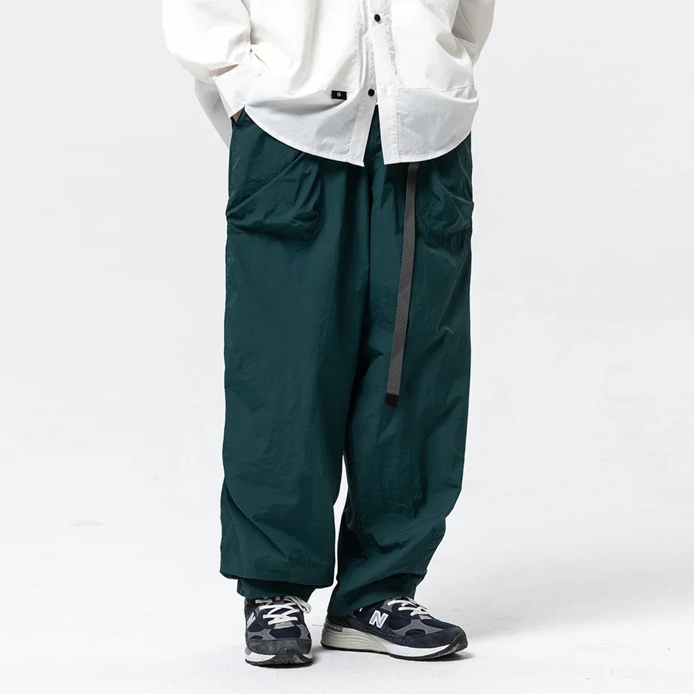 

Drawstring Pants Men Japanese Streetwear Functional Pleated Loose Casual Sport Cargo Pants Male Harem Trousers Jogger Sweatpant