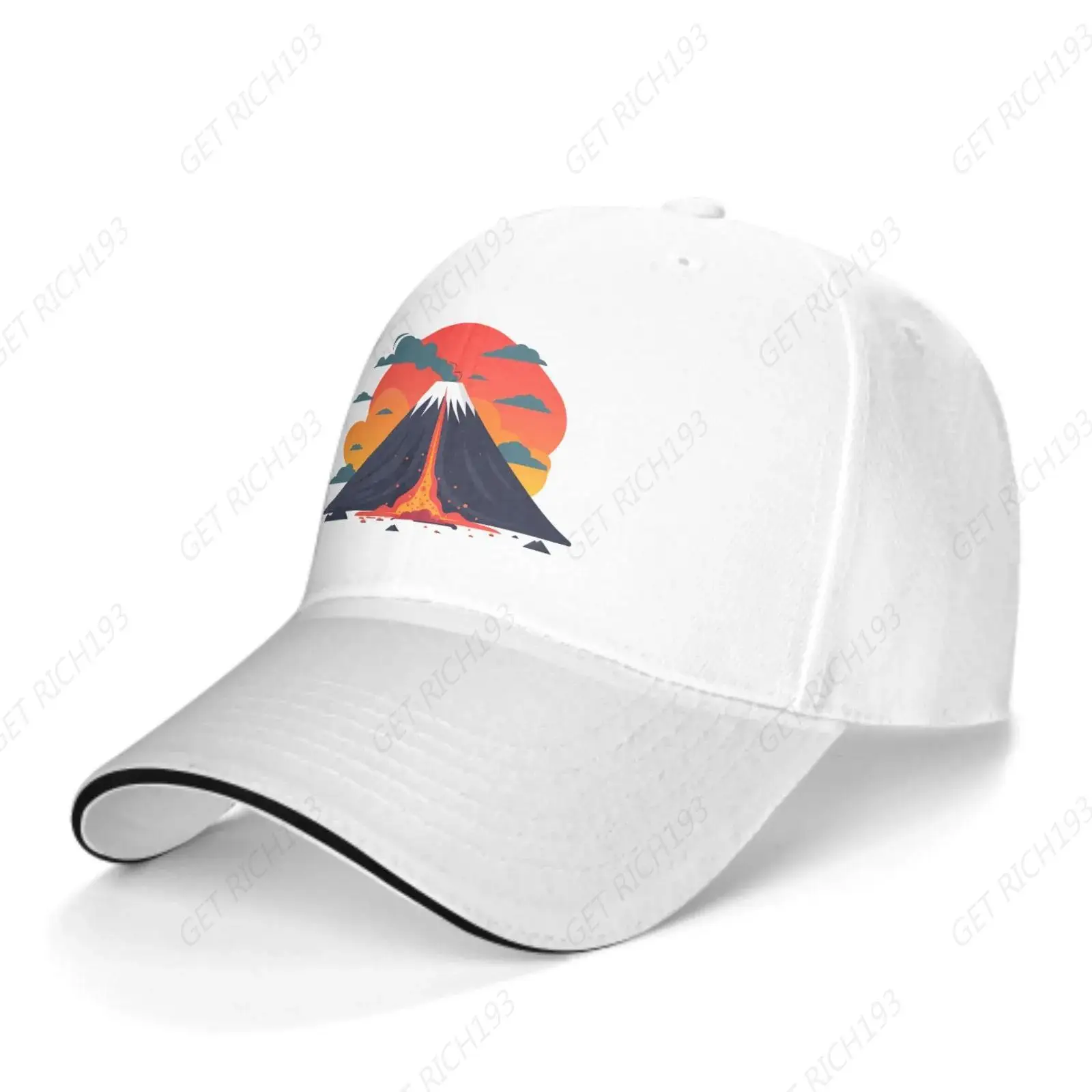 

Volcano Eruption Baseball Caps Cotton High Quality Cap Men Women Hat Trucker Snapback Dad Hats Volcano Eruption