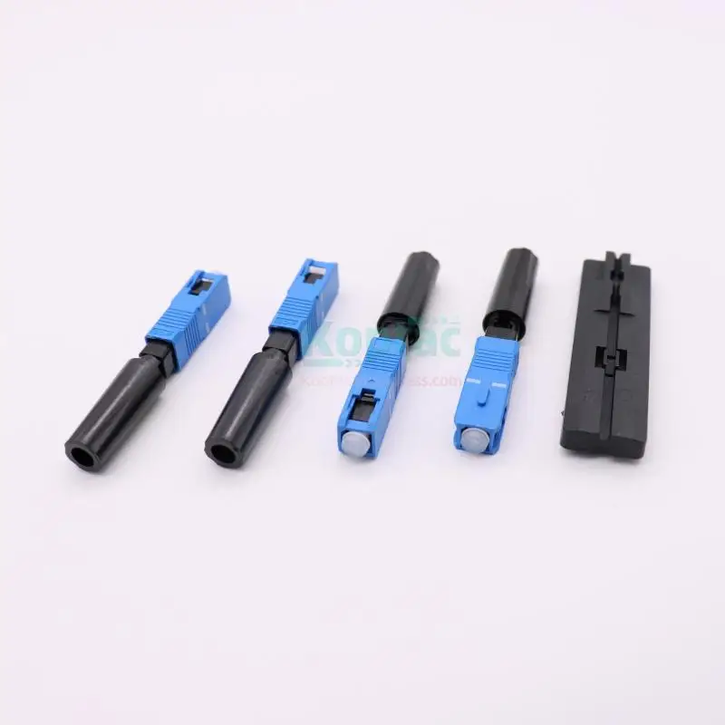 Single-mode Fiber Optic SC UPC Fast Connector FTTH SCUPC Quick Connector Fiber Optic Fast Adapter Straight Tail