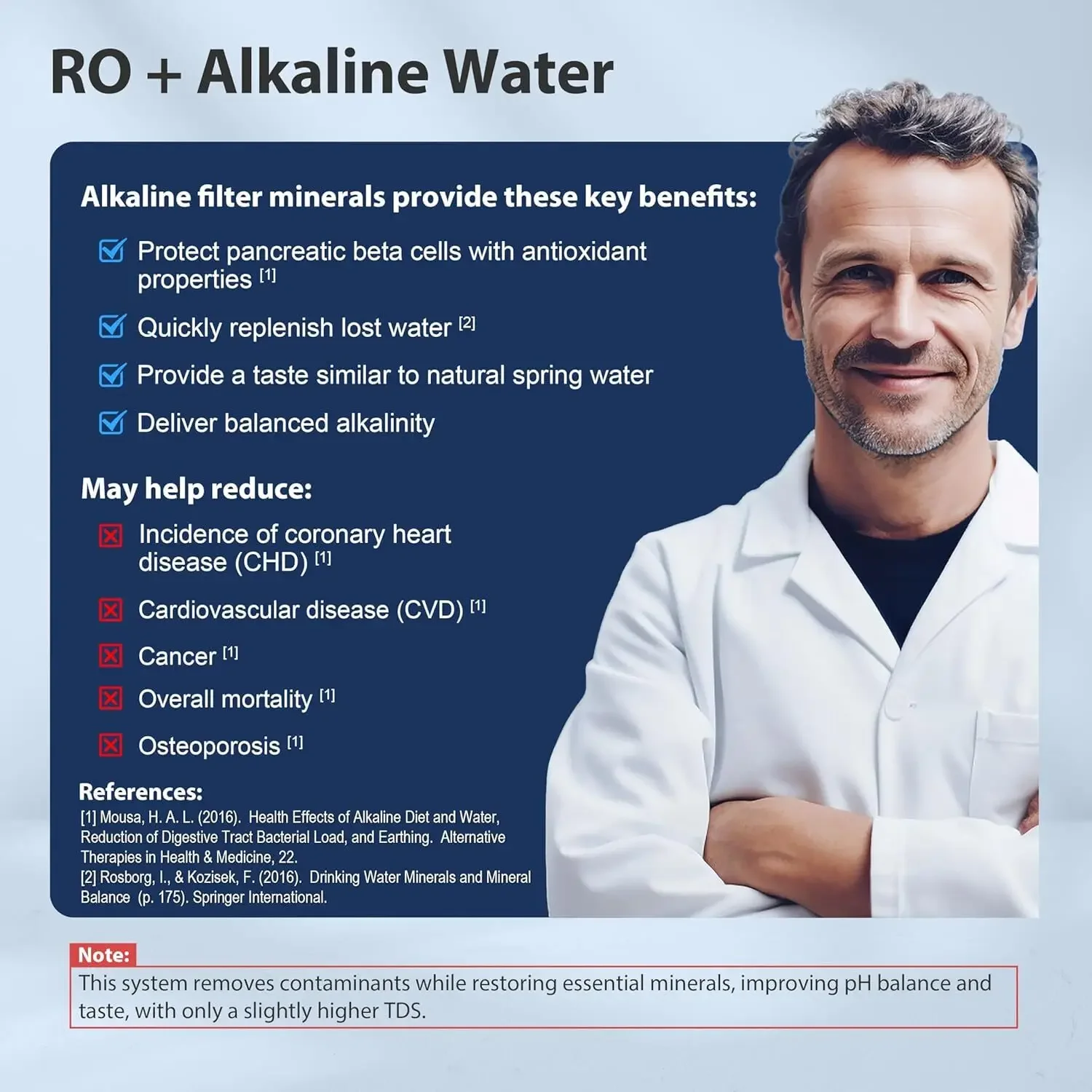 

Ispring RCC7AK, NSF Certified, 75 GPD, Alkaline 6-Stage Osmosis System, Ph + Remineralization Reverse Water Filter System Under
