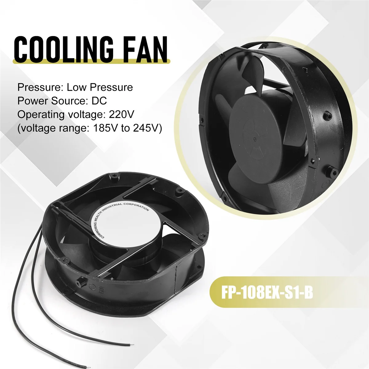 Axial Fan FP-108EX-S1-B 220V 38W Dual Bearing Cooling Fan Oval 172X150X51mm