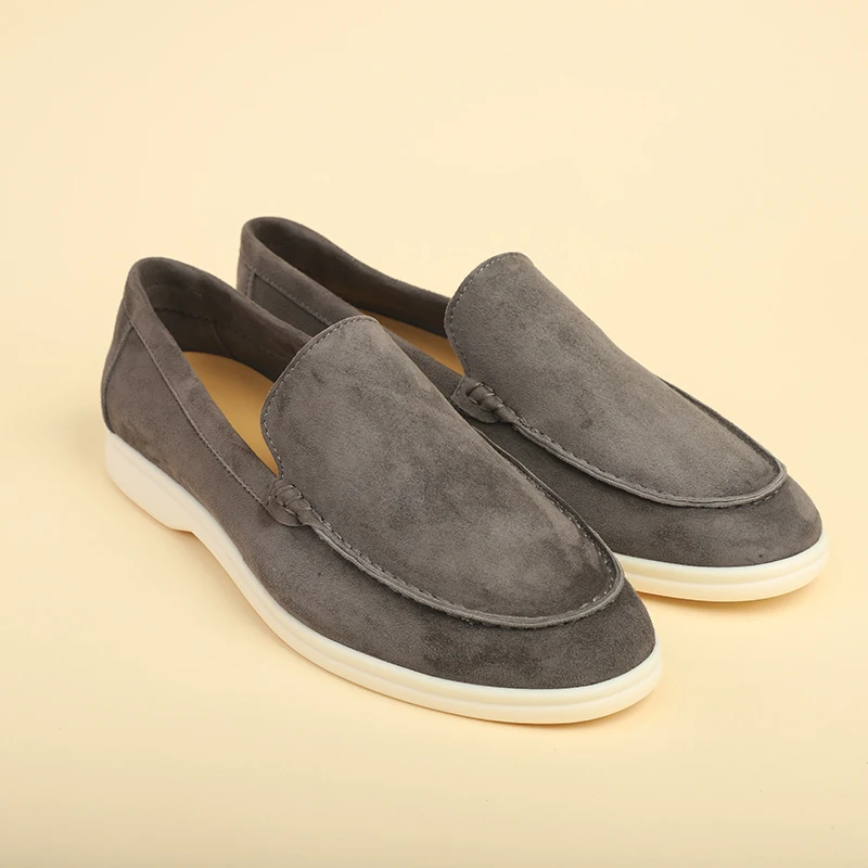 

Luxury Men Loafers British Fashion Casual Commuter Shoes Genuine Leather Flats Comfortable Breathable Driving Shoes