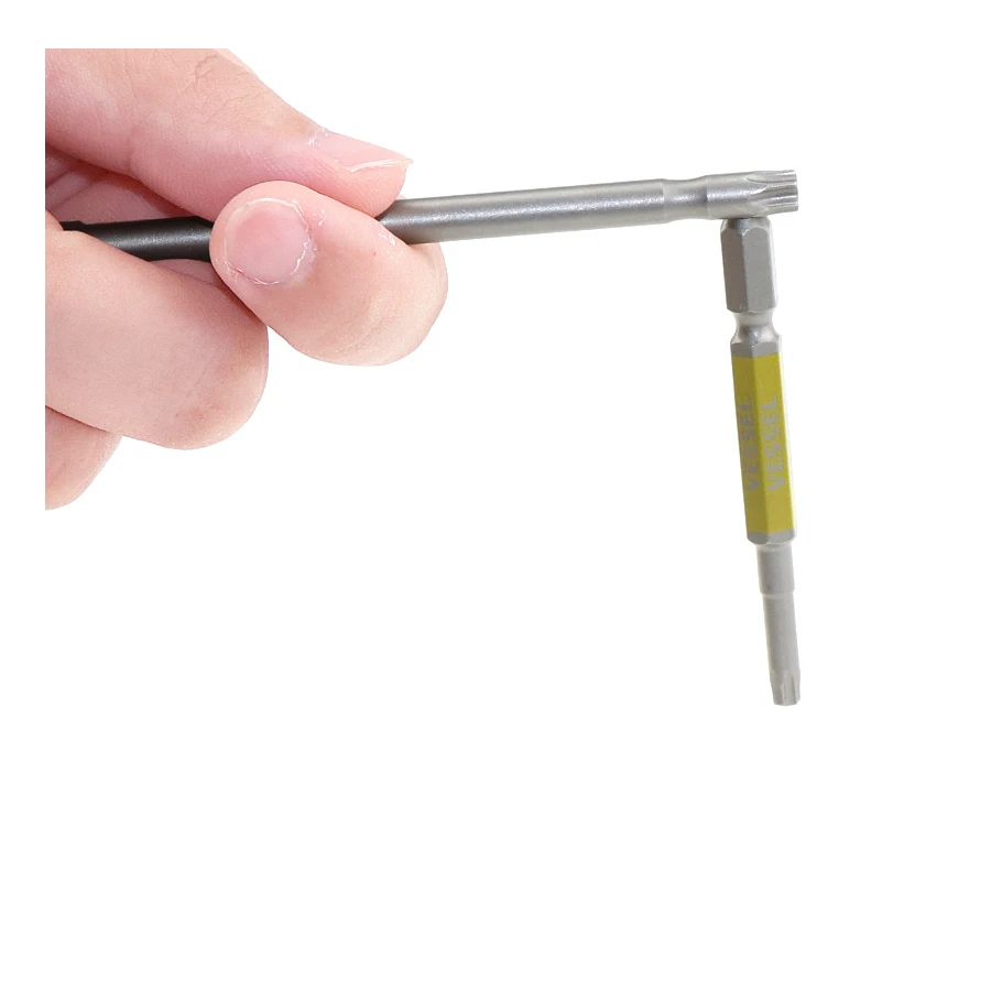 VESSEL GS5P-33/GS5P-34 GO-SAI TORX Bit Set - 65mm T10H-T30H, Strong Magnetic, Japan Auto/Electronic